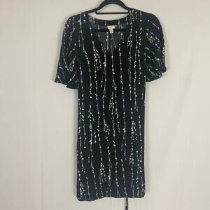 Floral Midi Dress Short Sleeve Size S by A New Day VNeck Rayon Vine, Hippie Boho